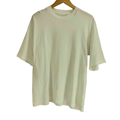 マルニ MARNI 24AW オーガニック ジャージーコットン製 クルーネック 半袖 Tシャツ メンズ EUR:44