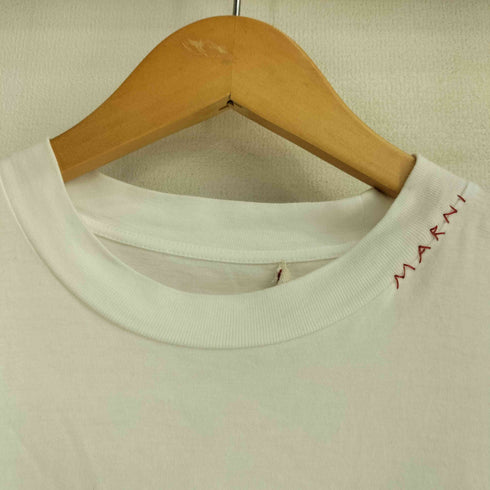 マルニ MARNI 24AW オーガニック ジャージーコットン製 クルーネック 半袖 Tシャツ メンズ EUR:44