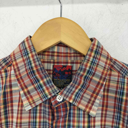 ブルーナボイン BRU NA BOINNE L/S マドラスチェック レギュラーカラーシャツ メンズ JPN:0