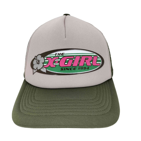 エックスガール X-girl HIBISCUS OVAL LOGO TRUCKER CAP レディース ONE SIZE