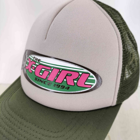 エックスガール X-girl HIBISCUS OVAL LOGO TRUCKER CAP レディース ONE SIZE