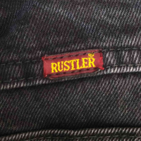 ラスラー RUSTLER 90-2000s ストレート ブラックデニム メンズ 42×32
