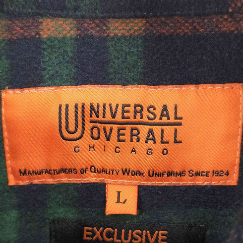 ユニバーサルオーバーオール UNIVERSAL OVERALL チェックシャツジャケット メンズ JPN:L