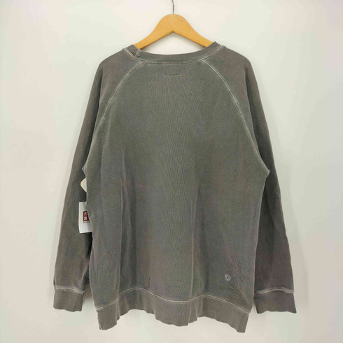 ステューシー Stussy 90s 紺タグ ワンポイント ガーメントダイ ラグラン クルーネックスウェット 染み込みプリント メンズ import:L