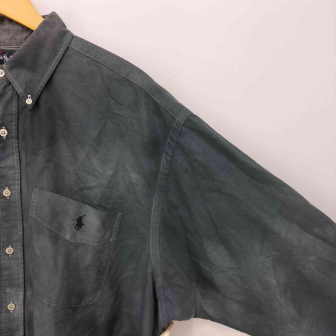 ラルフローレン RALPH LAUREN 90s BIG SHIRT ポニー刺繍 タイダイ染め ボタンダウンシャツ メンズ import:L