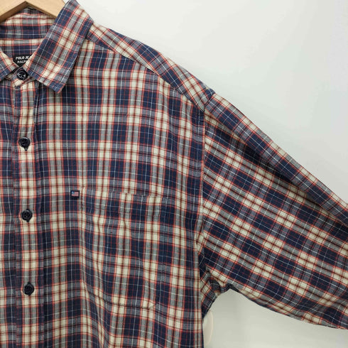 ポロジーンズカンパニーラルフローレン POLO JEANS COMPANY RALPH LAUREN 90-00s インド製 マドラスチェック レギュラーカラーシャツ ポロジン メンズ import:L