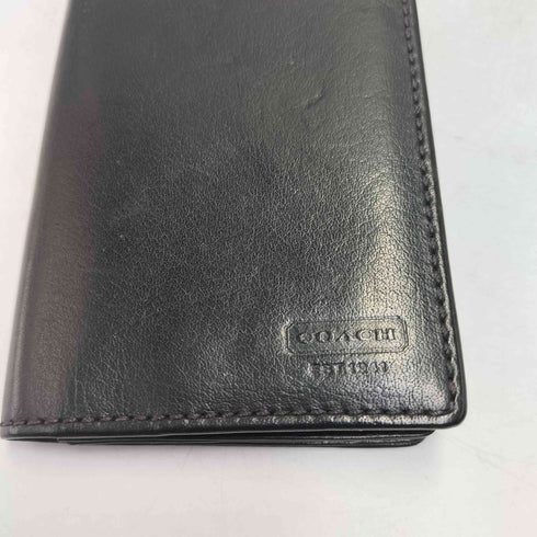 コーチ COACH ロゴ刻印 レザー 名刺入れ メンズ