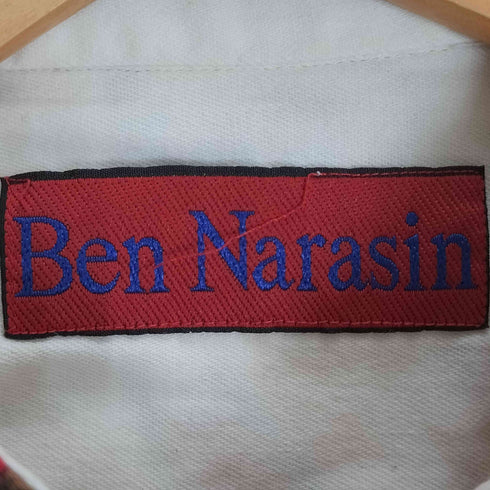 Ben Narasin USA製 総柄 シューズ プリント ボタンダウン シャツ メンズ