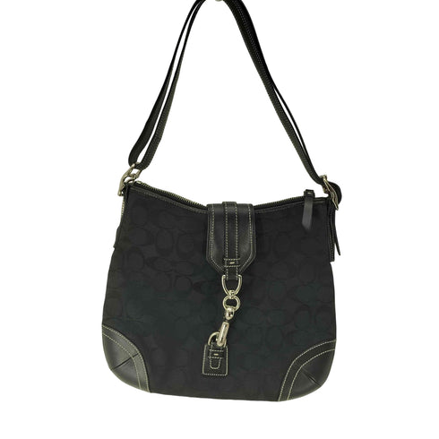コーチ COACH シグネチャー レザー ロゴストラップ ショルダー バック レディース