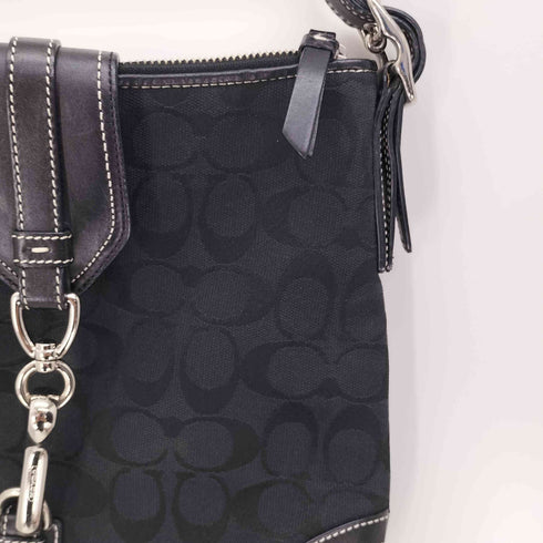 コーチ COACH シグネチャー レザー ロゴストラップ ショルダー バック レディース