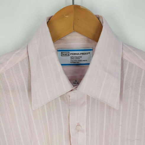 シアーズ Sears PREMA-PREST REGULAR CUT ストライプ シャツ メンズ 15 34/35