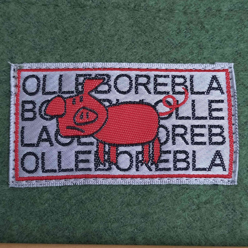 アルベロベロ OLLEBOREBLA オレボレブラ ブタさんボタン おうち アップリケ ビジュー装飾 ナイロン混 ウールコート レディース