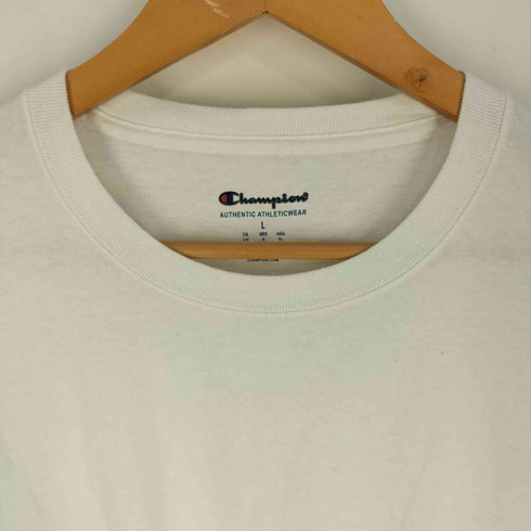 チャンピオン Champion 袖ロゴワッペン クルーネック ロングスリーブ Tシャツ メンズ import:L