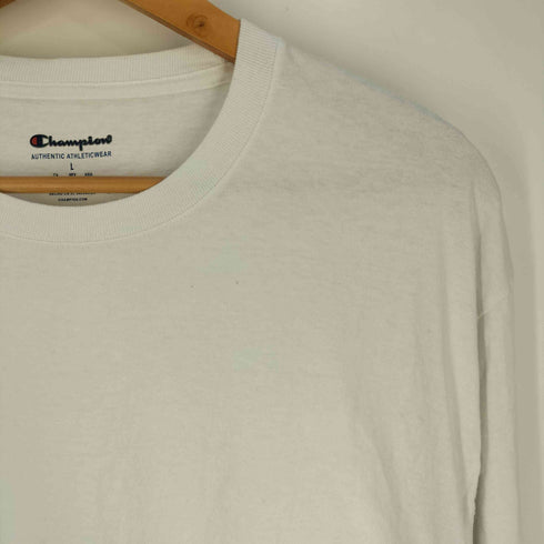 チャンピオン Champion 袖ロゴワッペン クルーネック ロングスリーブ Tシャツ メンズ import:L
