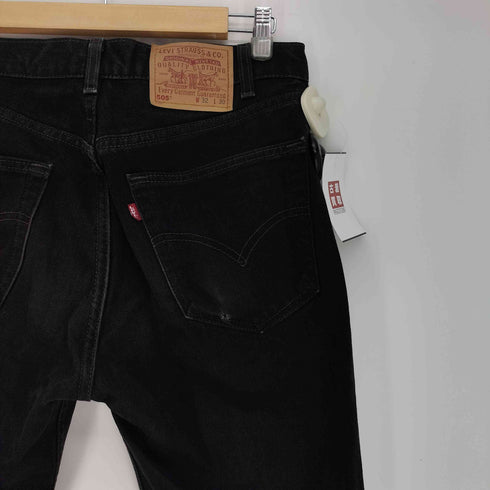 リーバイス Levis 00S USA製 505 ボタン裏512刻印 REGULAR FIT カットオフ テーパード デニムパンツ ブラックデニム 02年製 メンズ W32L30