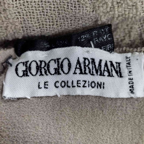 ジョルジオアルマーニ Giorgio Armani ウールレーヨン ボーダー フリンジストール メンズ