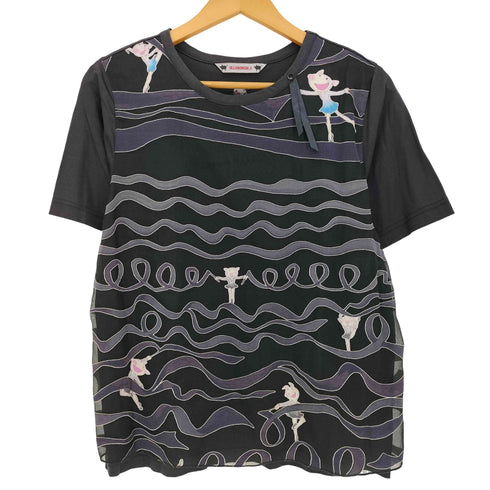 アルベロベロ OLLEBOREBLA オレボレブラ ブタさん バレリーナ レースレイヤード 半袖 Tシャツ レディース