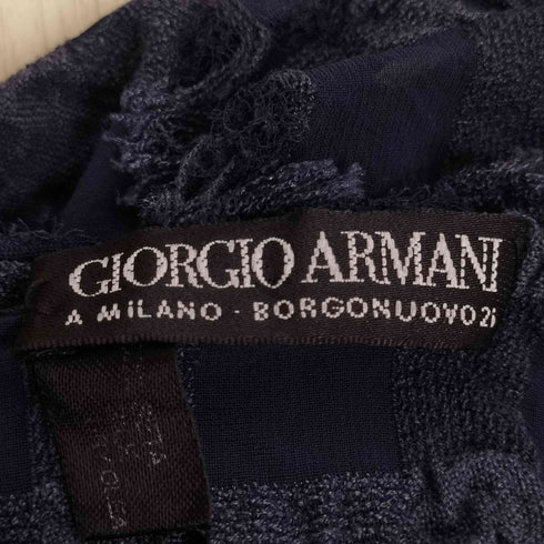 ジョルジオアルマーニ Giorgio Armani シルクレーヨン チェック シアーストール レディース