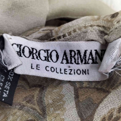ジョルジオアルマーニ Giorgio Armani シルク ペイズリーストール メンズ