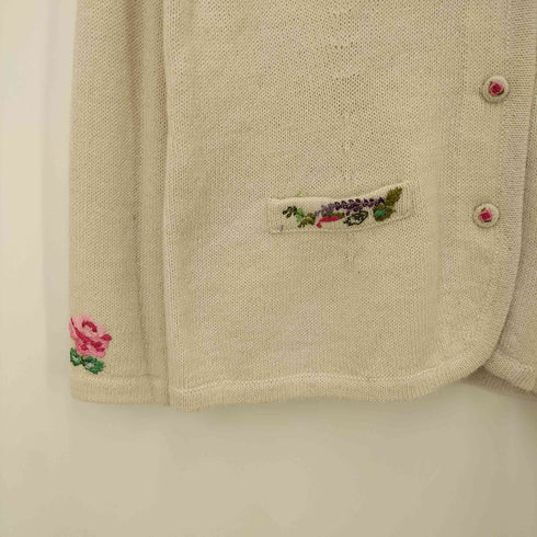 royal alpaka 刺繍 アルパカニットカーディガン レディース JPN:L