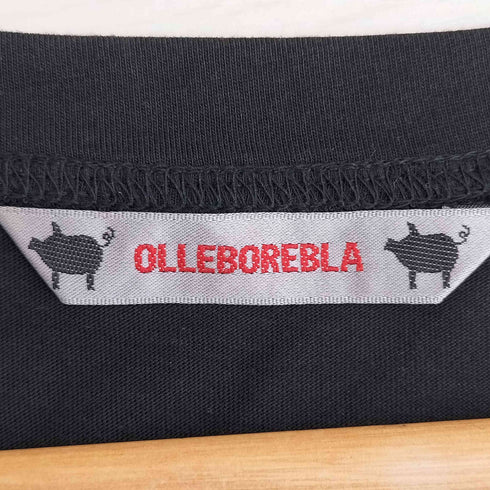 アルベロベロ OLLEBOREBLA オレボレブラ ブタさん 動物 刺繍 ストライプ切替 チュニック レディース