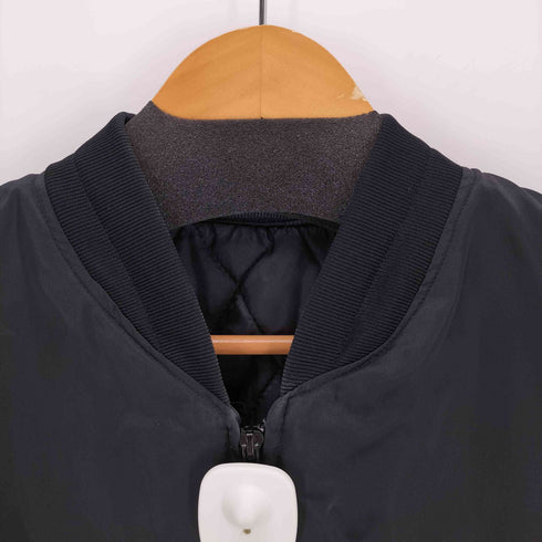 裏地キルティング 刺繍デザインブルゾン メンズ