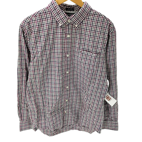 トミーヒルフィガー TOMMY HILFIGER customfit ギンガムチェック L/S ボタンダウン シャツ メンズ L/G
