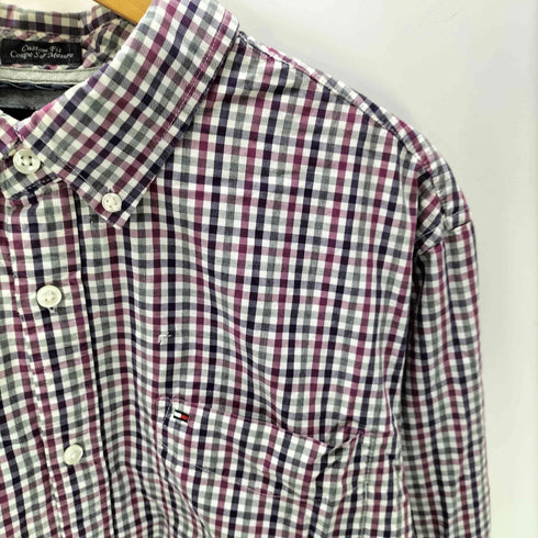 トミーヒルフィガー TOMMY HILFIGER customfit ギンガムチェック L/S ボタンダウン シャツ メンズ L/G