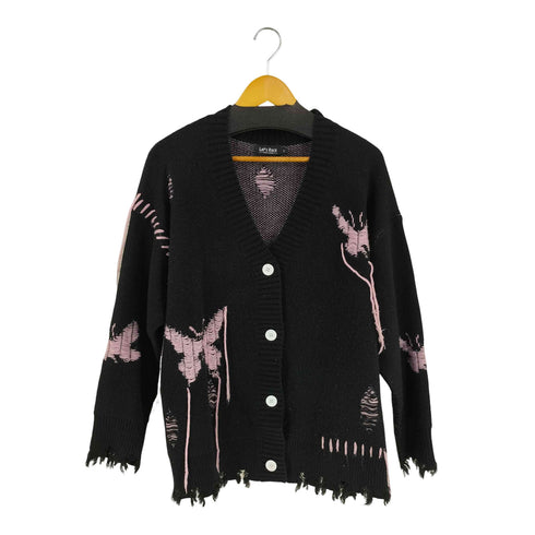 NIHAOHAO Butterfly destroyeddamage cardigan レディース import:M