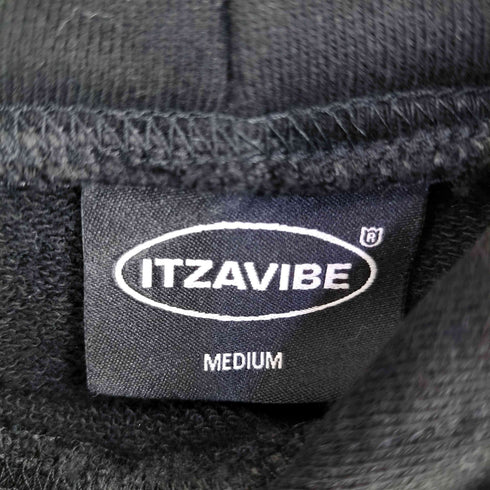 ITZAVIBE 犬 猫 プリント プルオーバー パーカー レディース MEDIUM