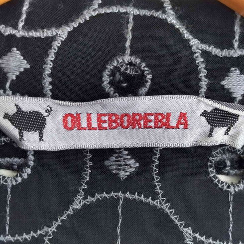 アルベロベロ OLLEBOREBLA オレボレブラ 総刺繍 花柄 ブタさん ステンカラー ハーフコート レディース