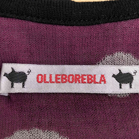 アルベロベロ OLLEBOREBLA オレボレブラ ブタさん 柄切替 フリル レース チュニックベスト レディース