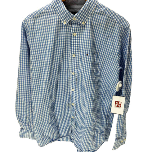 トミーヒルフィガー TOMMY HILFIGER Classic Fit ギンガムチェック L/S ボタンダウン シャツ メンズ import:M