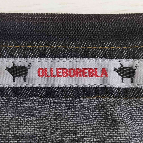 アルベロベロ OLLEBOREBLA オレボレブラ ブタさんボタン ビーズ装飾 フリル デニムシャツワンピース レディース
