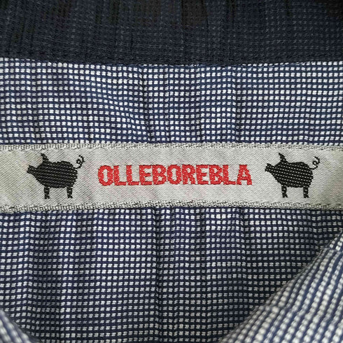 アルベロベロ OLLEBOREBLA オレボレブラ ブタさん リボン 刺繍 チェック 半袖シャツワンピース レディース