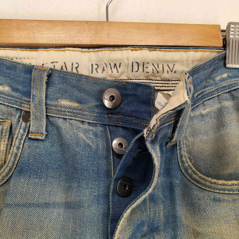 ジースターロー G-STAR RAW NAVY ATTACC STRAIGHT ダメージ加工 デニム パンツ グランジ メンズ 30