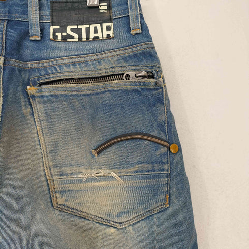 ジースターロー G-STAR RAW NAVY ATTACC STRAIGHT ダメージ加工 デニム パンツ グランジ メンズ 30