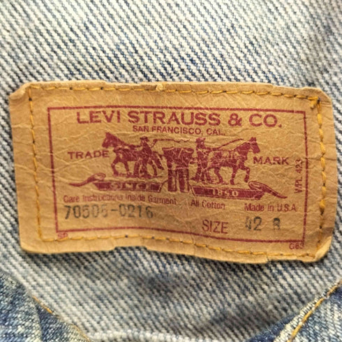 リーバイス Levis 80S-90S USA製 70505 デニムトラッカージャケット メンズ 42R