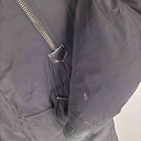 ディーゼル DIESEL TEFLON フェイクファー 比翼ジップ ドローコード ダウン ジャケット メンズ import:S