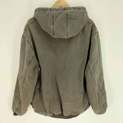 カーハート Carhartt 90-00S メキシコ製 DUCK ACTIVE JACKET 裏地メッシュ 革パッチ フーデッド ダック地 アクティブジャケット メンズ 2XL