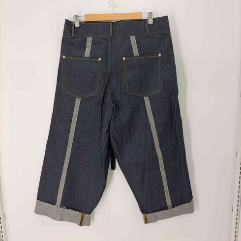 サイトバイヨウジヤマモト syte by Yohji Yamamoto ラップ ワイドクロップドデニム インディゴ メンズ JPN:3