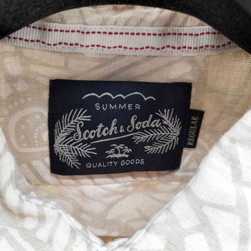 スコッチアンドソーダ SCOTCH&SODA 総柄 リネン混 長袖シャツ メンズ JPN:L