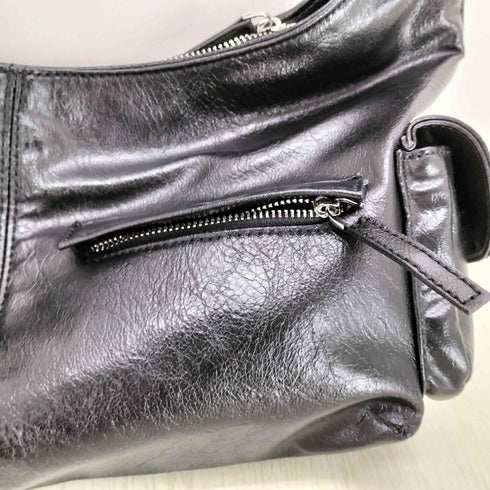 ザラ ZARA クラックテクスチャー加工ポケットバッグ レディース