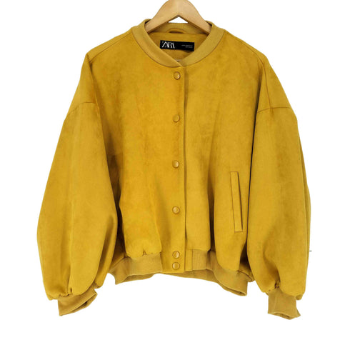 ザラ ZARA フェイクスエードブルゾンジャケット レディース M