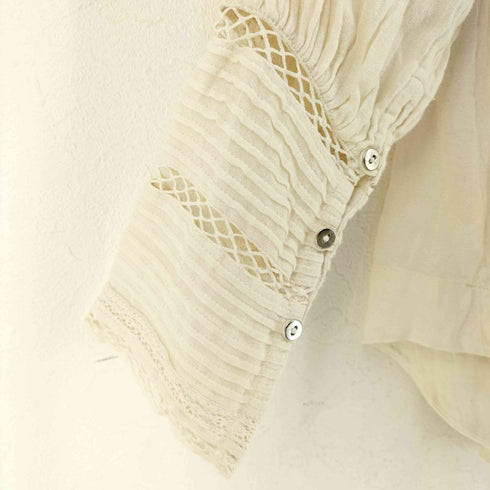 ヌキテパ NE QUITTEZ PAS moss cotton frill collar blouse モスコットンフリルカラーブラウス レディース