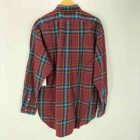 ラルフローレン RALPH LAUREN 90S BLAKE ブレイク ポニー刺繍 タータンチェック ボタンダウン シャツ ビックサイズ メンズ import:L