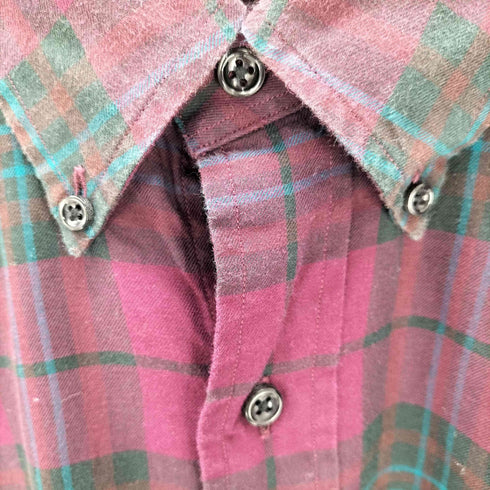 ラルフローレン RALPH LAUREN 90S BLAKE ブレイク ポニー刺繍 タータンチェック ボタンダウン シャツ ビックサイズ メンズ import:XL