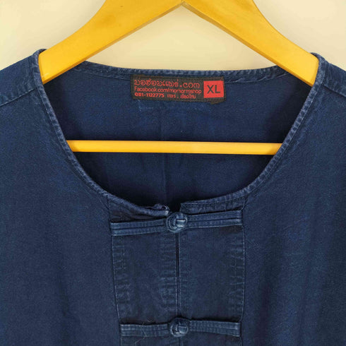 モーホーム 藍染 農民服 チャイナシャツ レディース import:XL