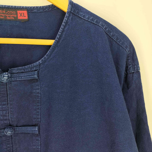 モーホーム 藍染 農民服 チャイナシャツ レディース import:XL