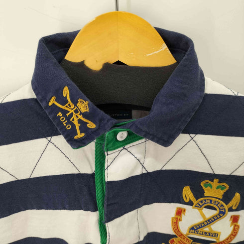 ポロラルフローレン POLO RALPH LAUREN MERCER POLO TEAM ボーダー ラガーシャツ メンズ import:M